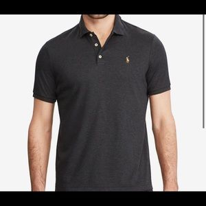 Men’s Polo Dark Granite Heather Shirt Size M
